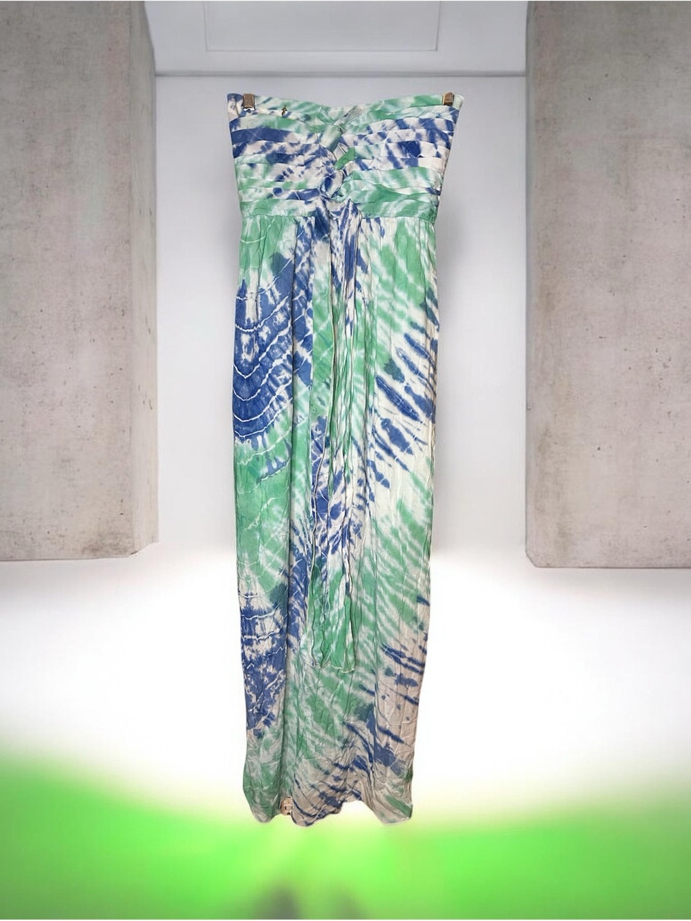 Pineapples Designed in Hawaii Strapless Tie-Dye Smocked Maxi Dress